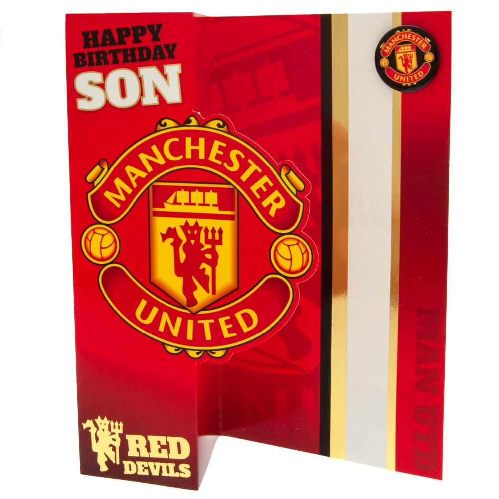 Manchester United FC Son Birthday Card - Gift Arch