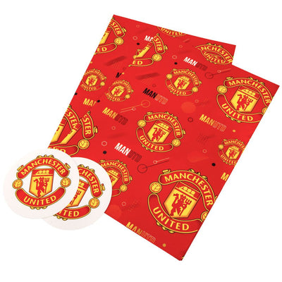 Manchester United FC Text Gift Wrap - Gift Arch