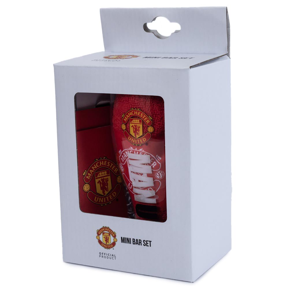 Manchester United FC Wordmark Mini Bar Set - Gift Arch