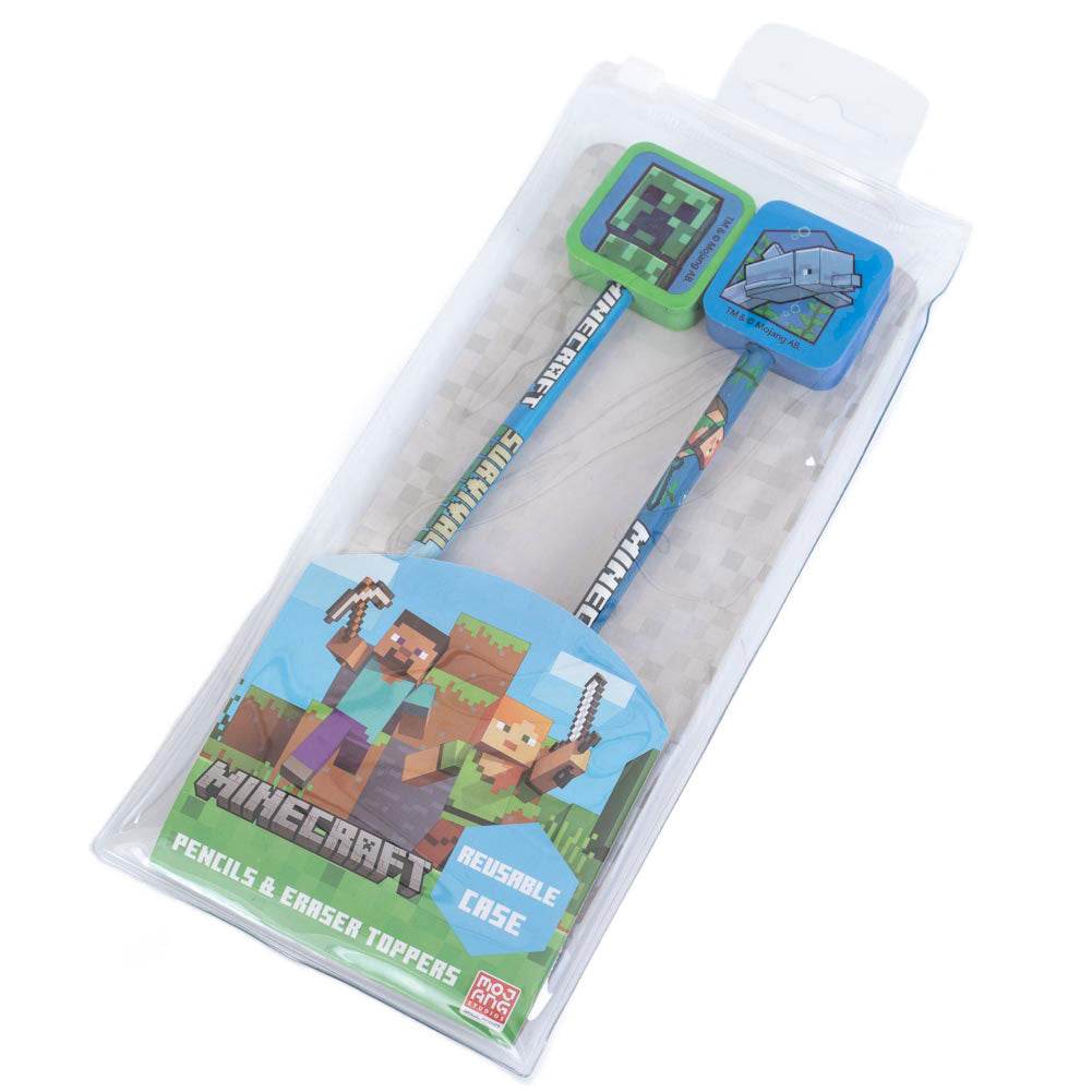 Minecraft 2pk Pencil & Topper Set - Gift Arch