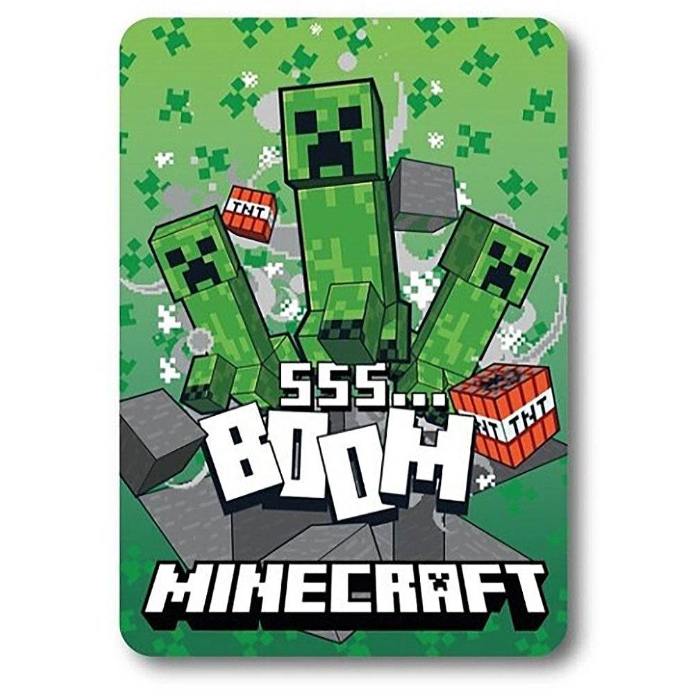 Minecraft Boom Fleece Blanket - Gift Arch