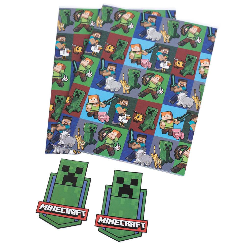 Minecraft Characters Gift Wrap - Gift Arch