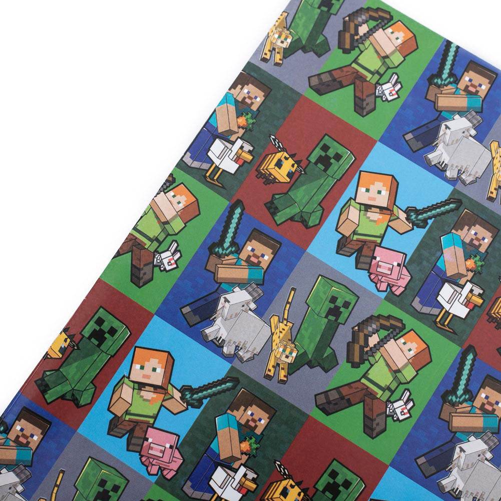 Minecraft Characters Gift Wrap - Gift Arch