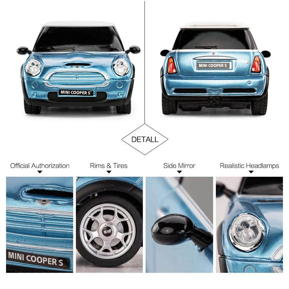 Mini Cooper S Radio Controlled Car 1:24 Scale Blue - Gift Arch