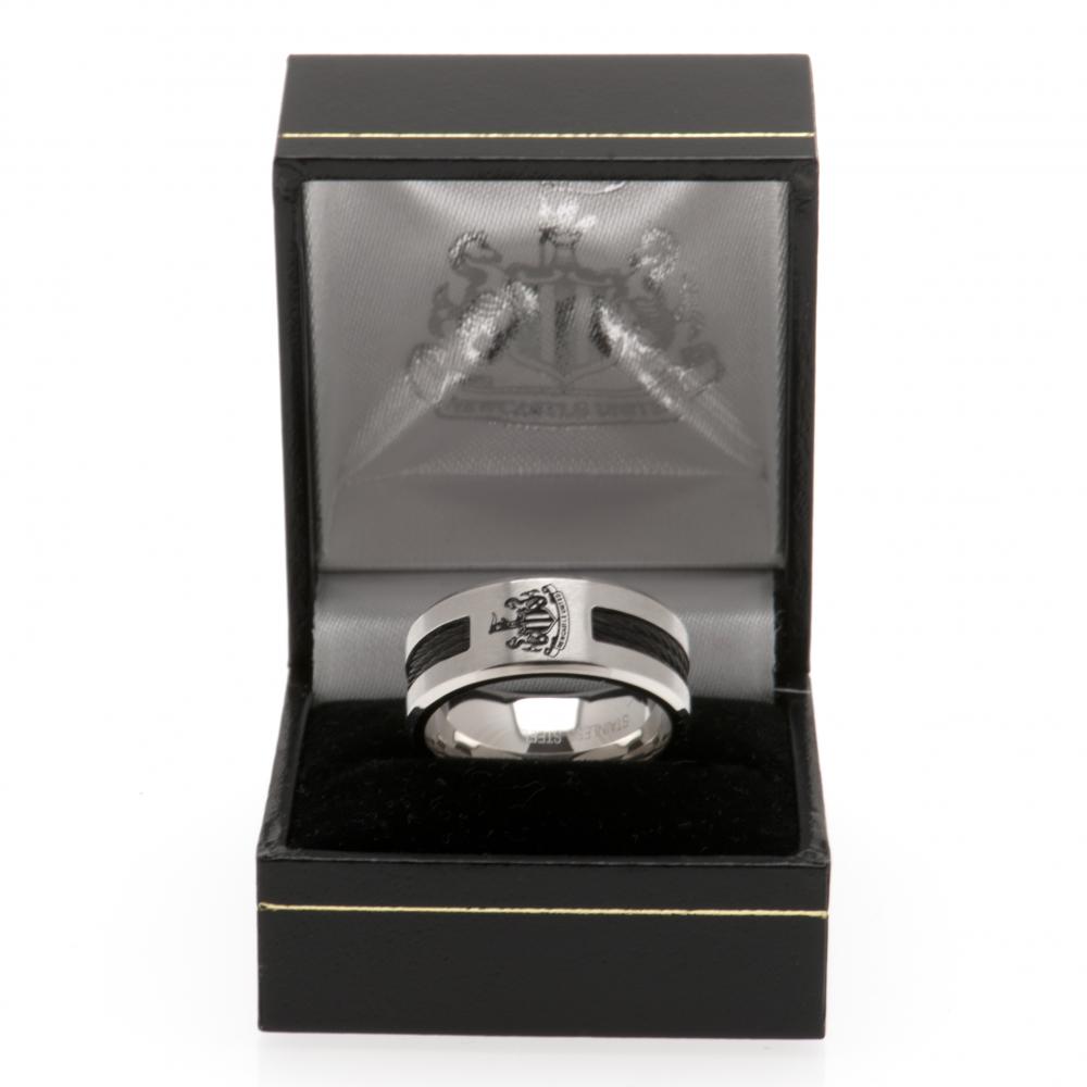 Newcastle United FC Black Inlay Ring Large - Gift Arch