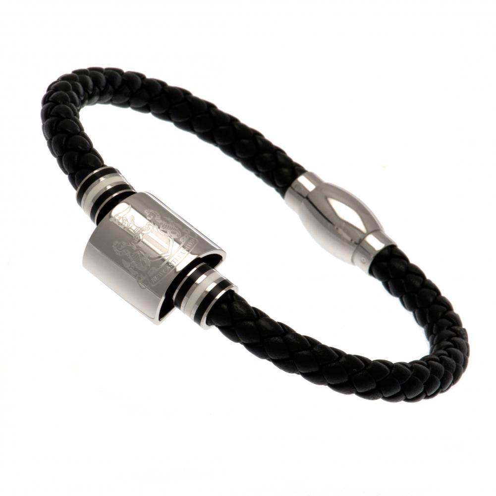 Newcastle United FC Colour Ring Leather Bracelet - Gift Arch