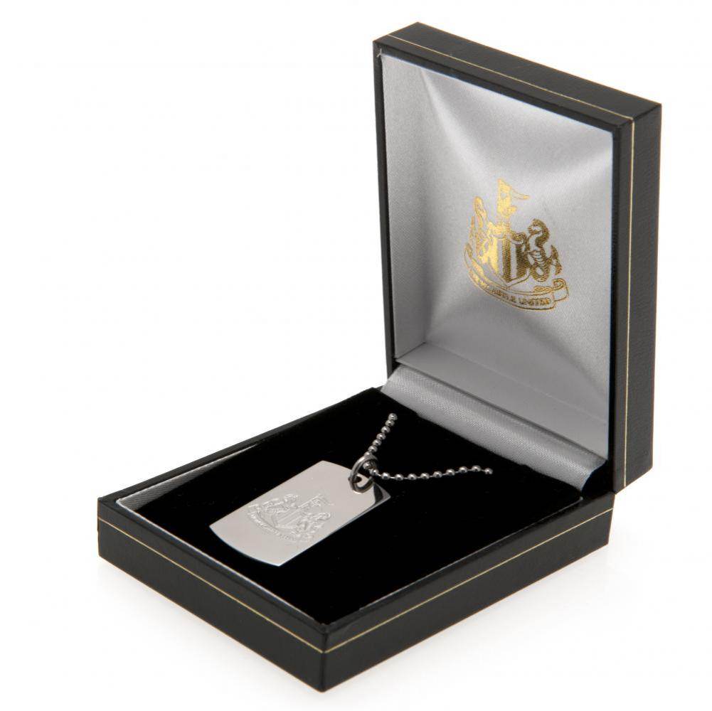 Newcastle United FC Engraved Dog Tag & Chain - Gift Arch