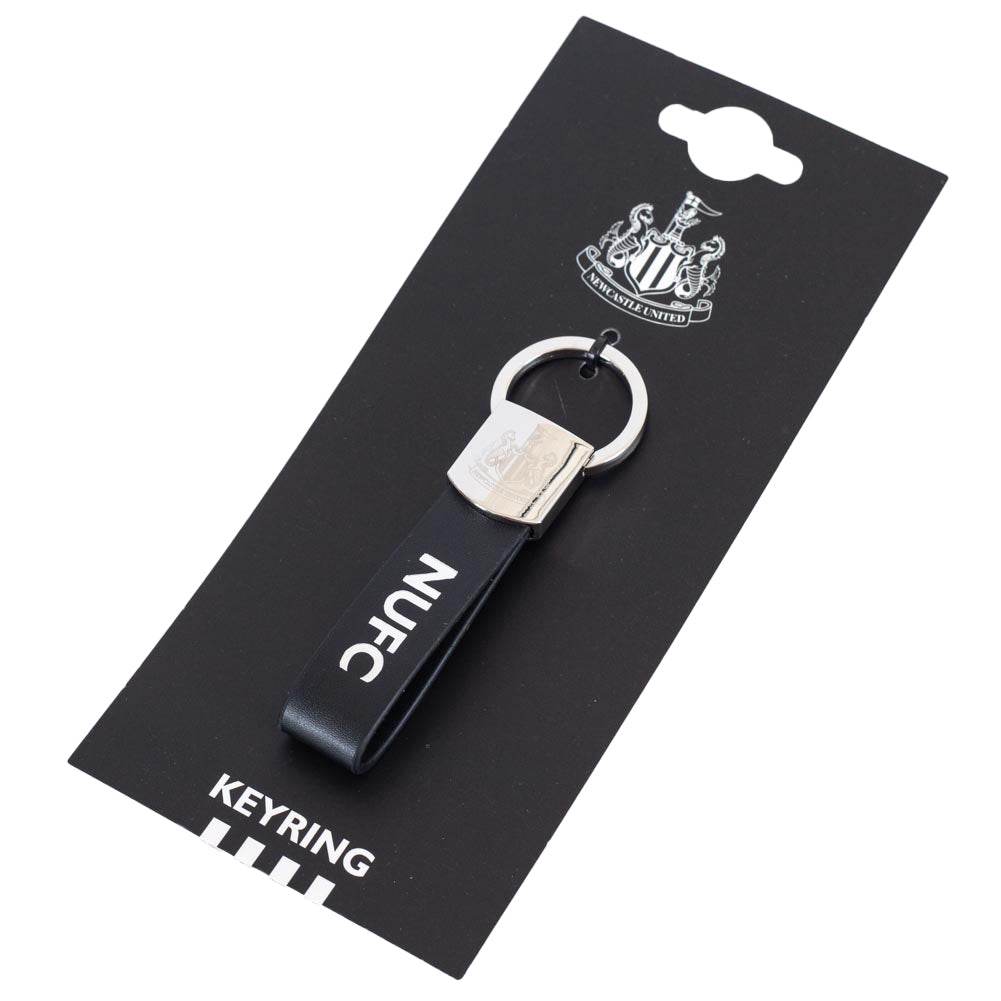 Newcastle United FC Leather Strap Keyring - Gift Arch