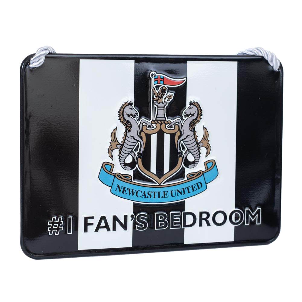 Newcastle United FC No1 Fan Stripe Bedroom Sign - Gift Arch