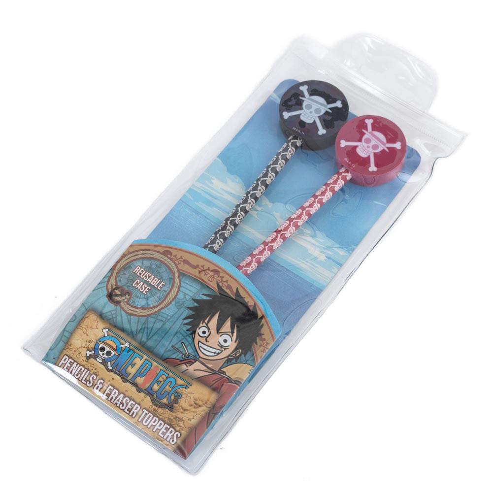 One Piece 2pk Pencil & Topper Set - Gift Arch