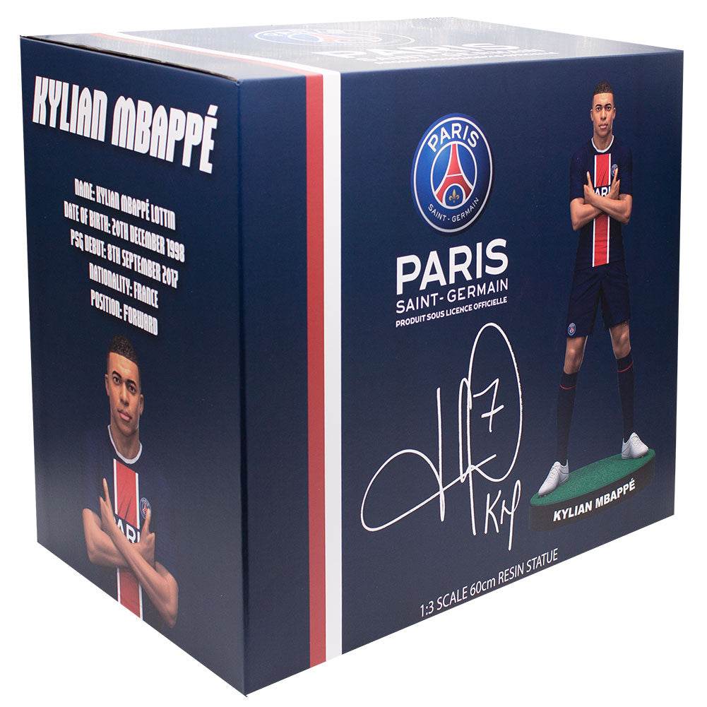Paris Saint Germain FC Football's Finest Kylian Mbappe Premium Statue - Gift Arch