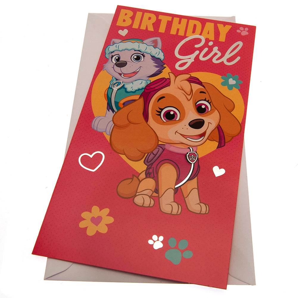 Paw Patrol Birthday Card Girl - Gift Arch