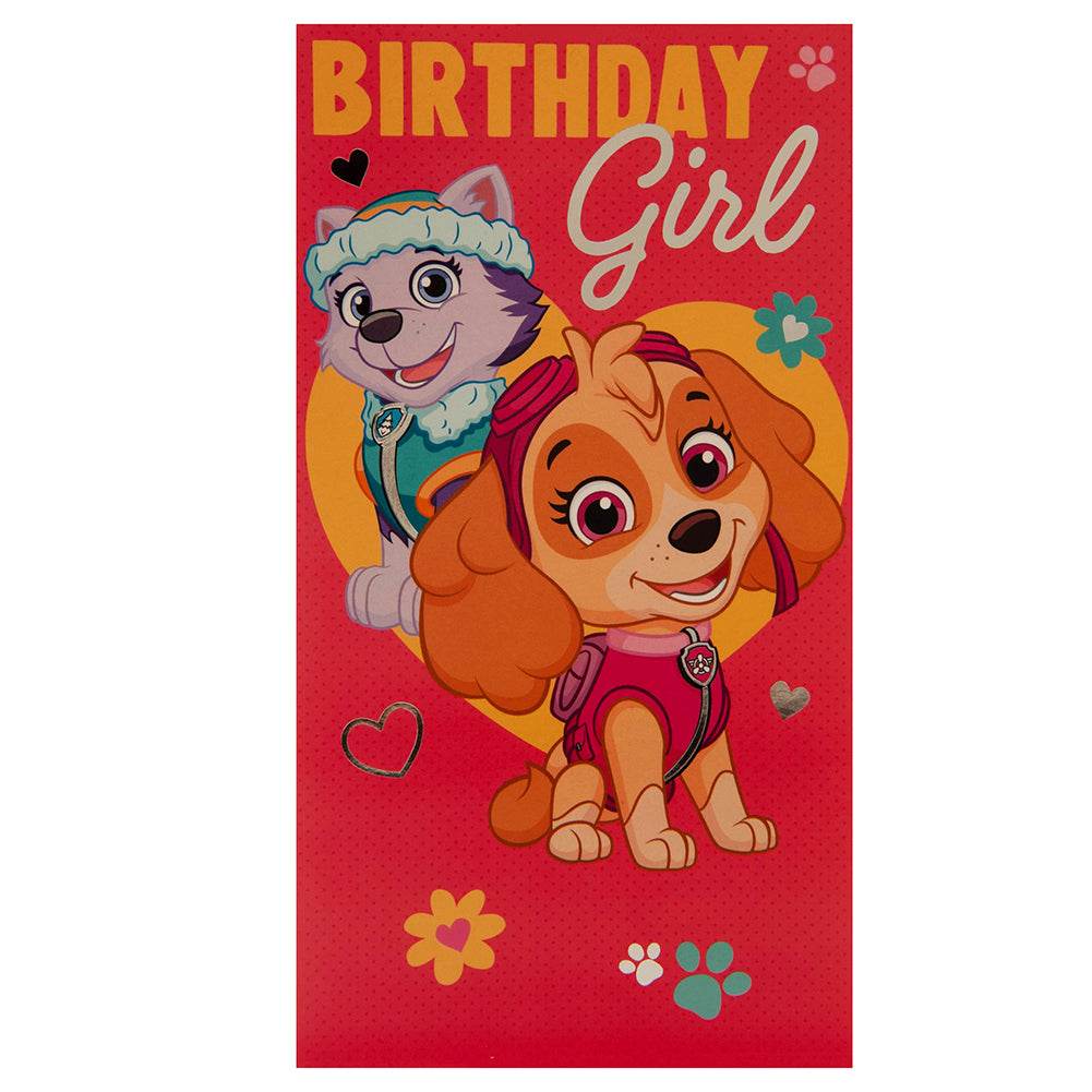 Paw Patrol Birthday Card Girl - Gift Arch