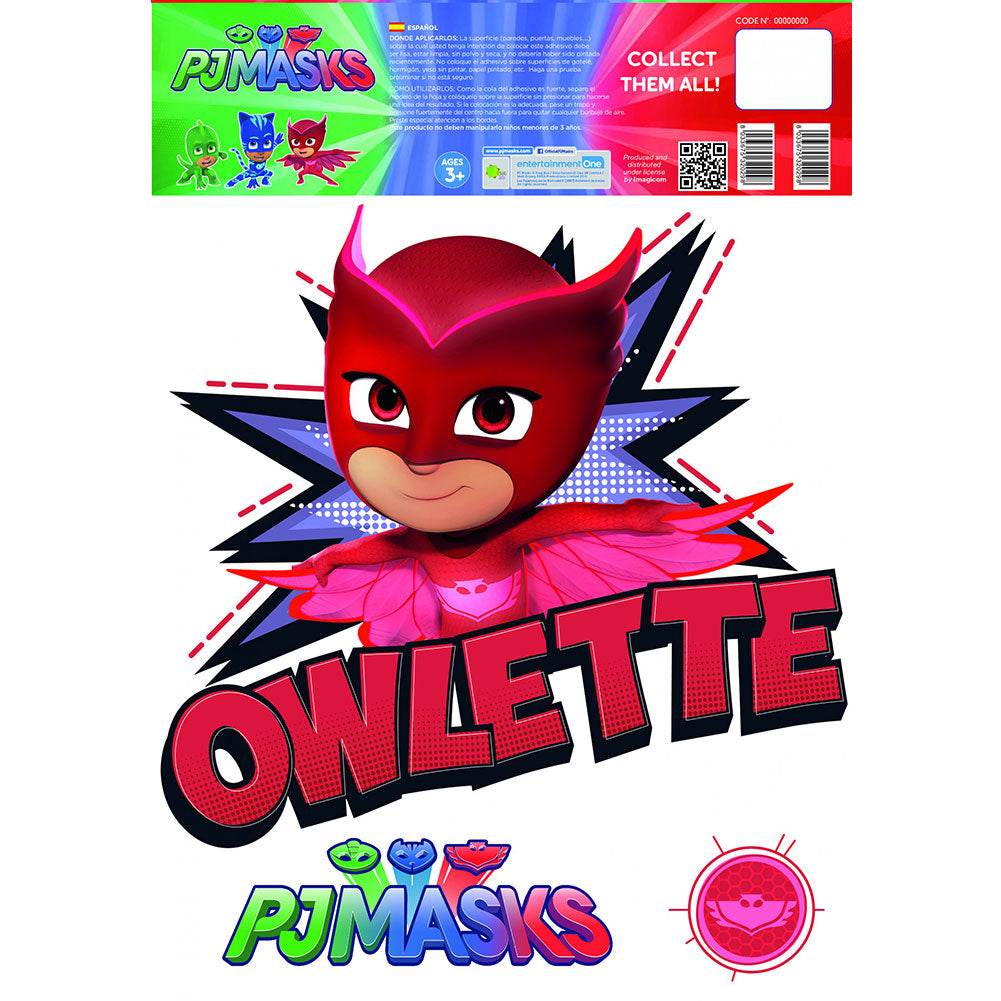 PJ Masks Wall Sticker A3 Owlette - Gift Arch