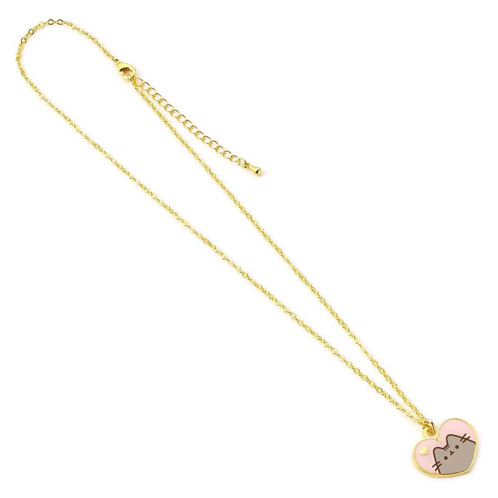 Pusheen Gold Plated Heart Necklace - Gift Arch