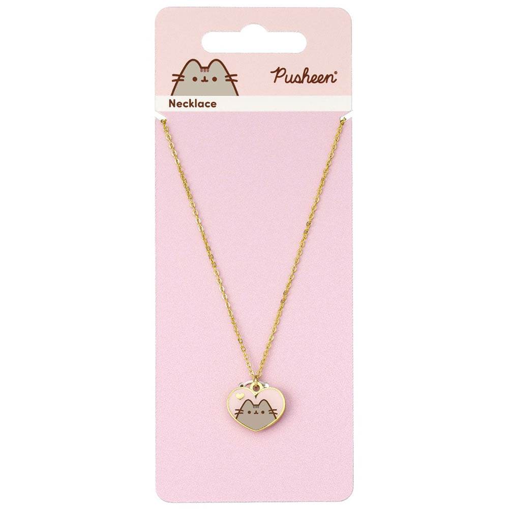 Pusheen Gold Plated Heart Necklace - Gift Arch