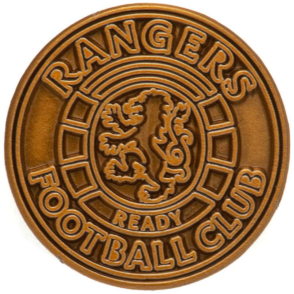 Rangers FC Antique Gold Ready Crest Badge - Gift Arch