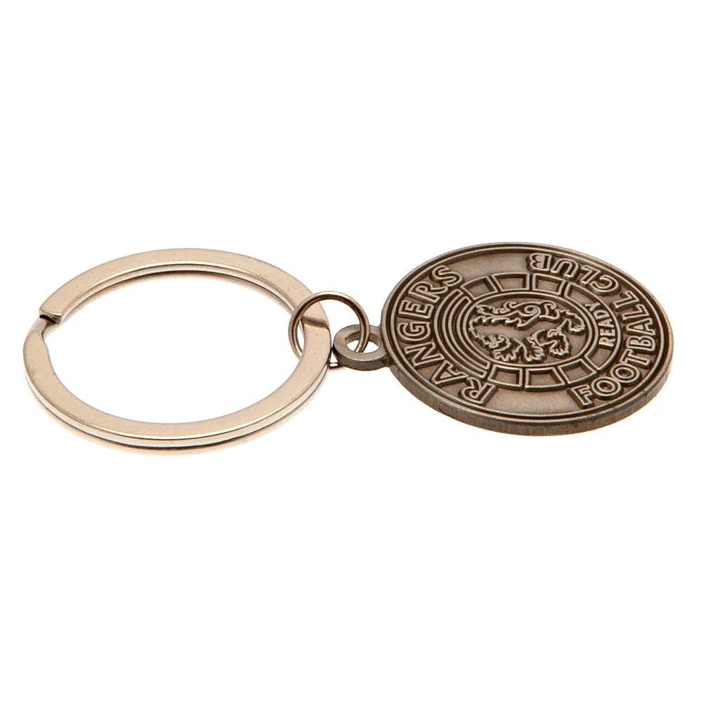 Rangers FC Antique Silver Ready Crest Keyring - Gift Arch