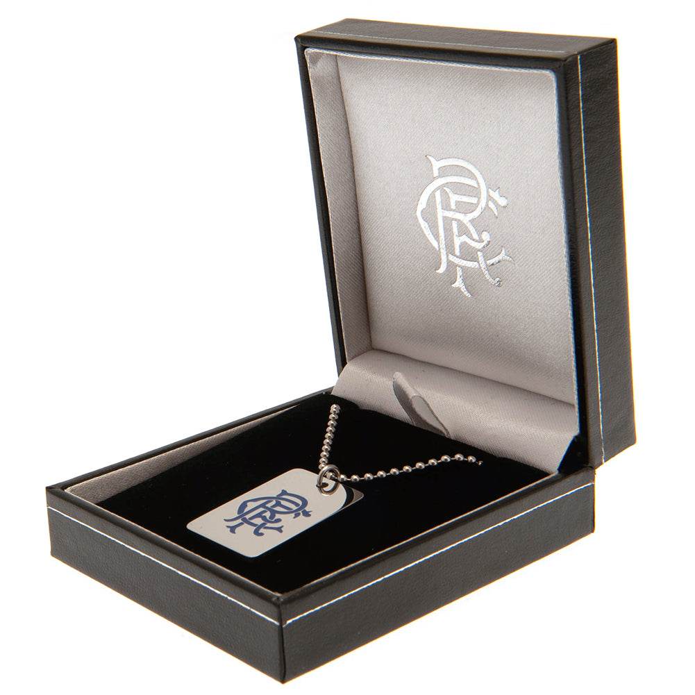 Rangers FC Enamel Crest Dog Tag & Chain - Gift Arch