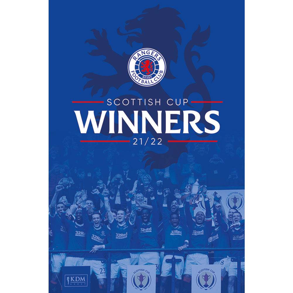 Rangers FC Poster Scottish Cup Winners 13 - Gift Arch