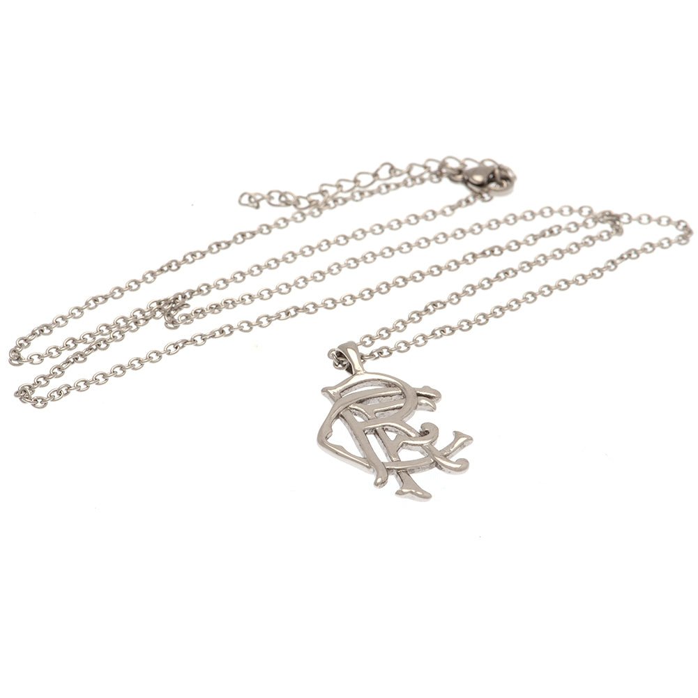 Rangers FC Scroll Crest Stainless Steel Pendant & Chain - Gift Arch