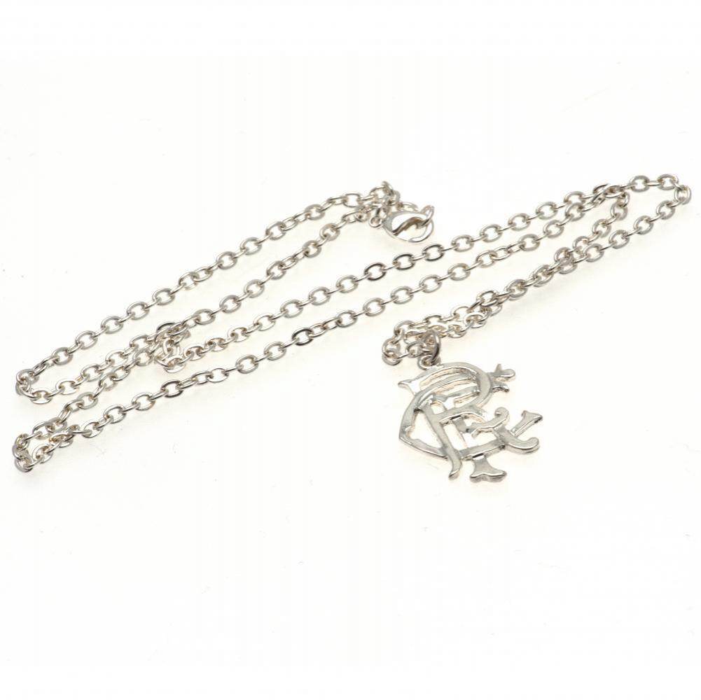 Rangers FC Silver Plated Pendant & Chain XL - Gift Arch