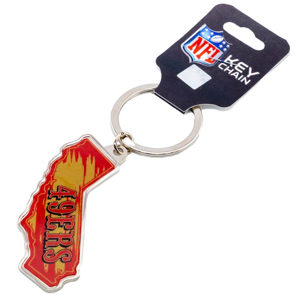 San Francisco 49ers State Shape Keyring - Gift Arch