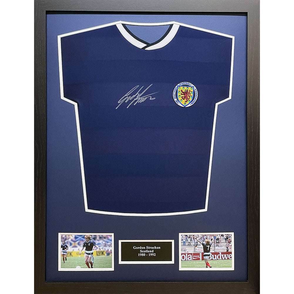 Scottish FA 1986 Strachan Signed Shirt (Framed) - Gift Arch