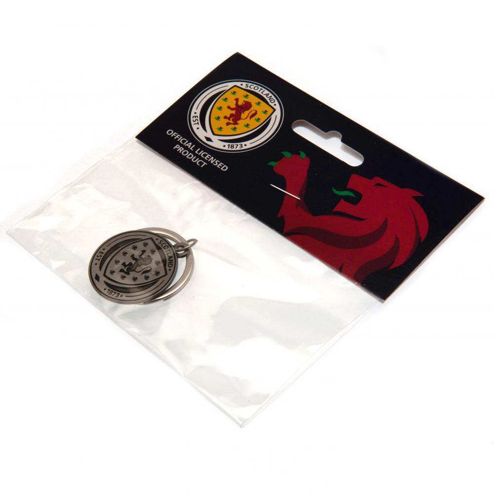 Scottish FA Antique Silver Crest Keyring - Gift Arch