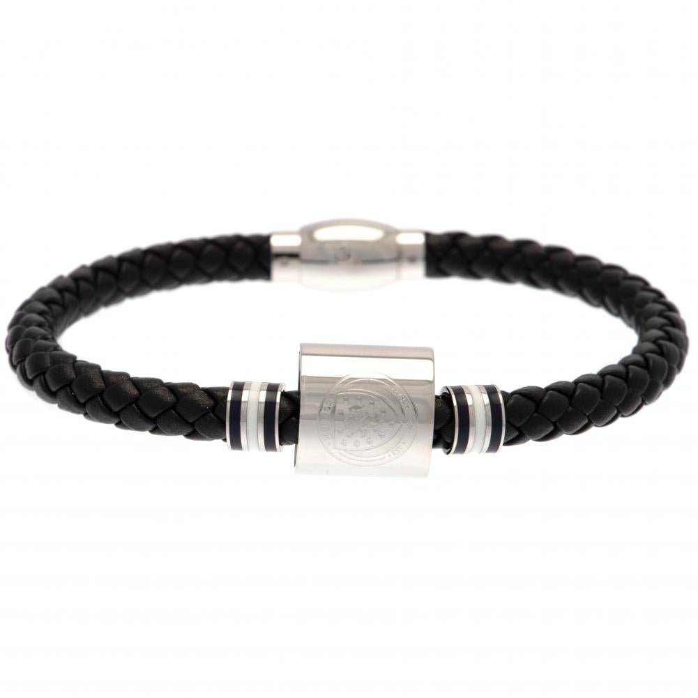 Scottish FA Colour Ring Leather Bracelet - Gift Arch