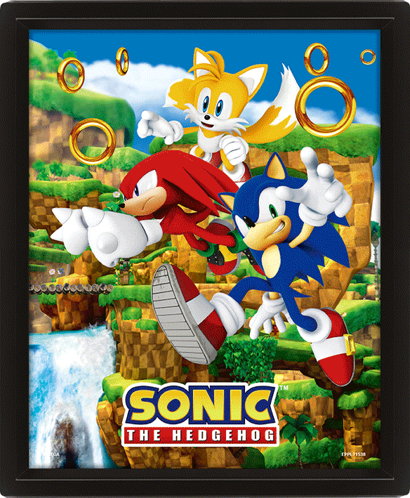 Sonic The Hedgehog Framed 3D Picture - Gift Arch