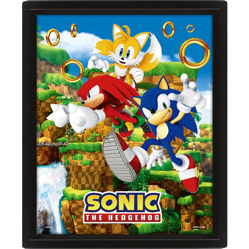 Sonic The Hedgehog Framed 3D Picture - Gift Arch