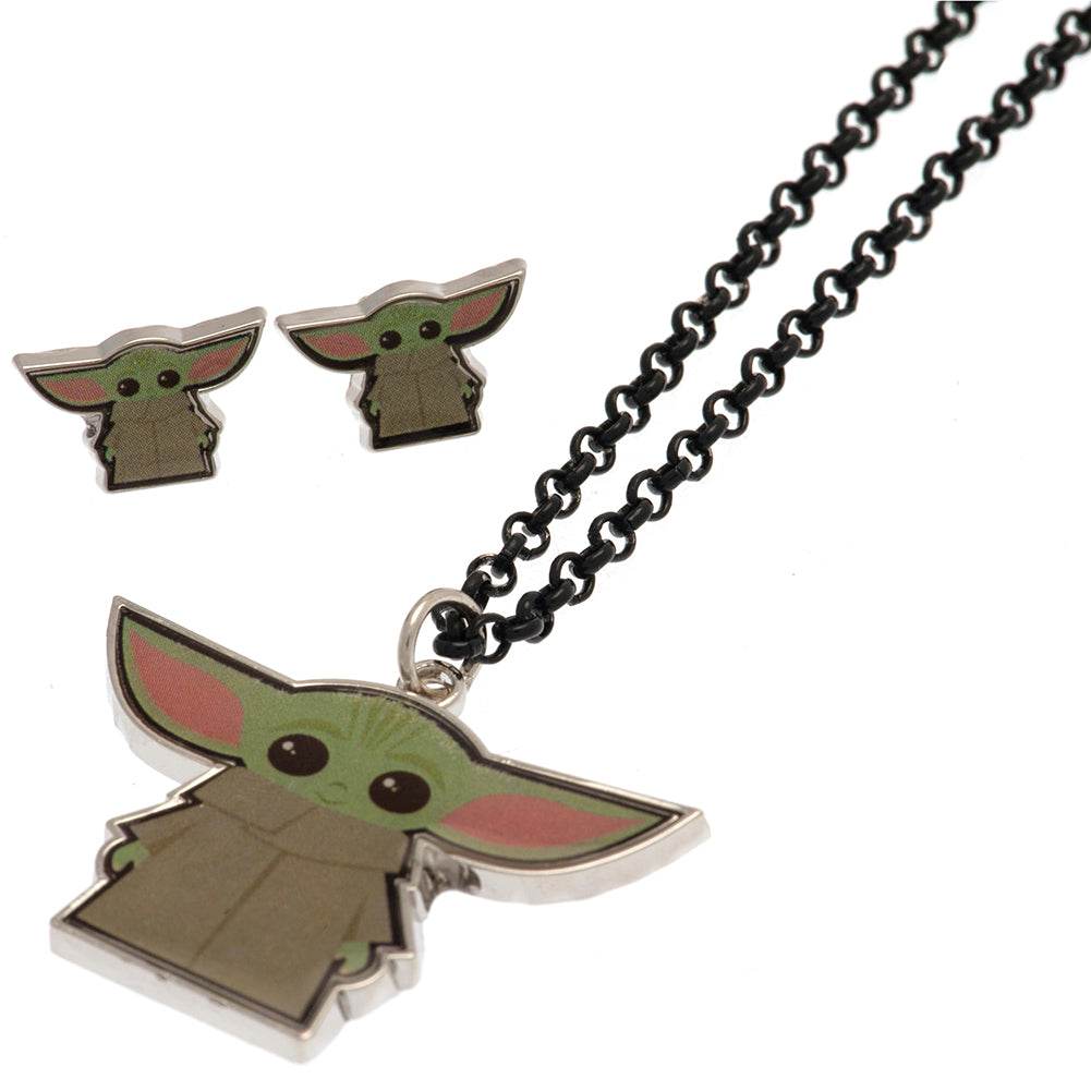 Star Wars: The Mandalorian Fashion Jewellery Necklace & Earring Set - Gift Arch