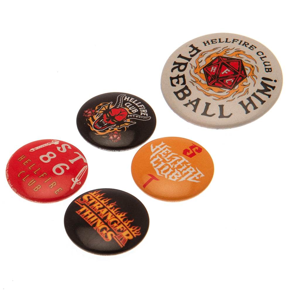 Stranger Things Hellfire Club Button Badge Set - Gift Arch