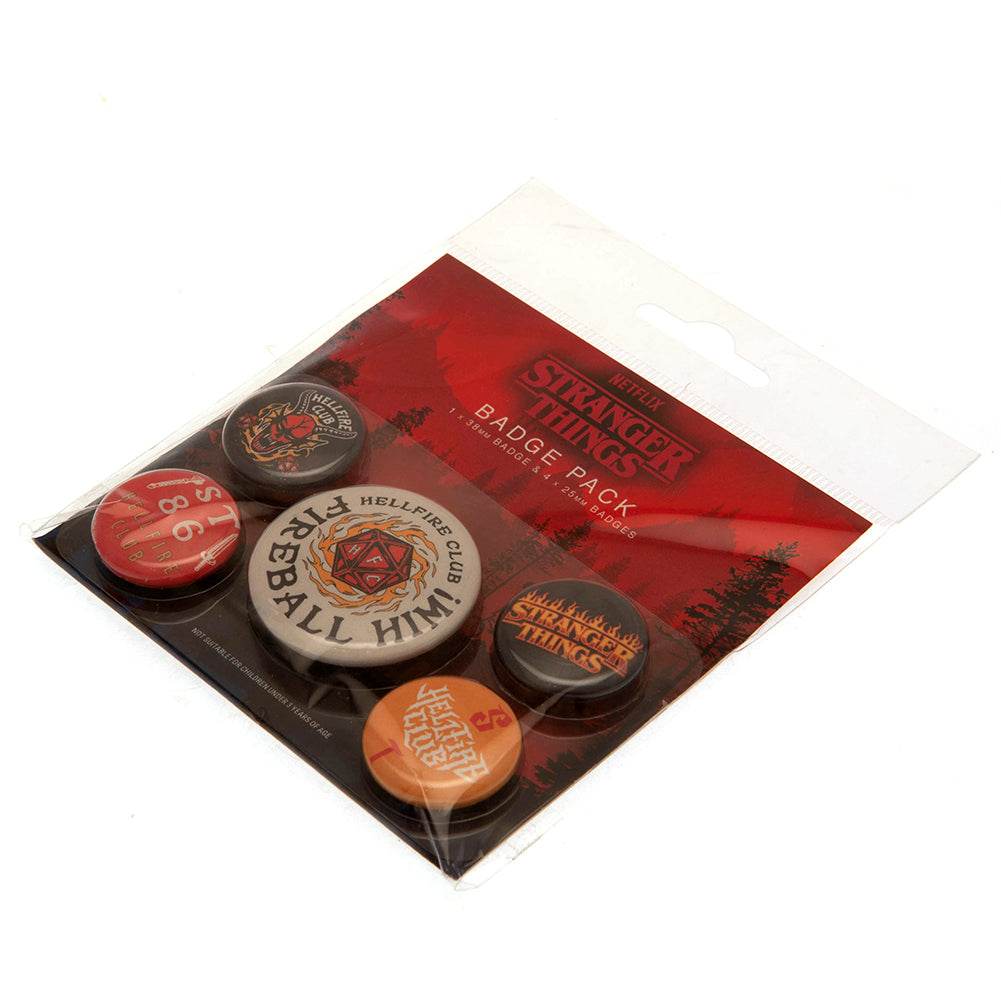 Stranger Things Hellfire Club Button Badge Set - Gift Arch