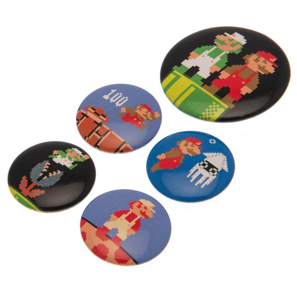 Super Mario Retro Button Badge Set - Gift Arch