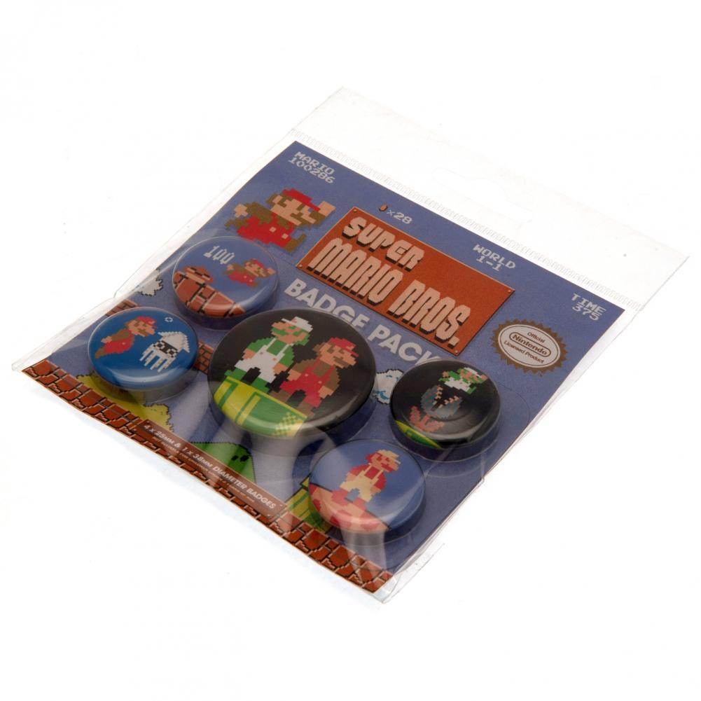 Super Mario Retro Button Badge Set - Gift Arch