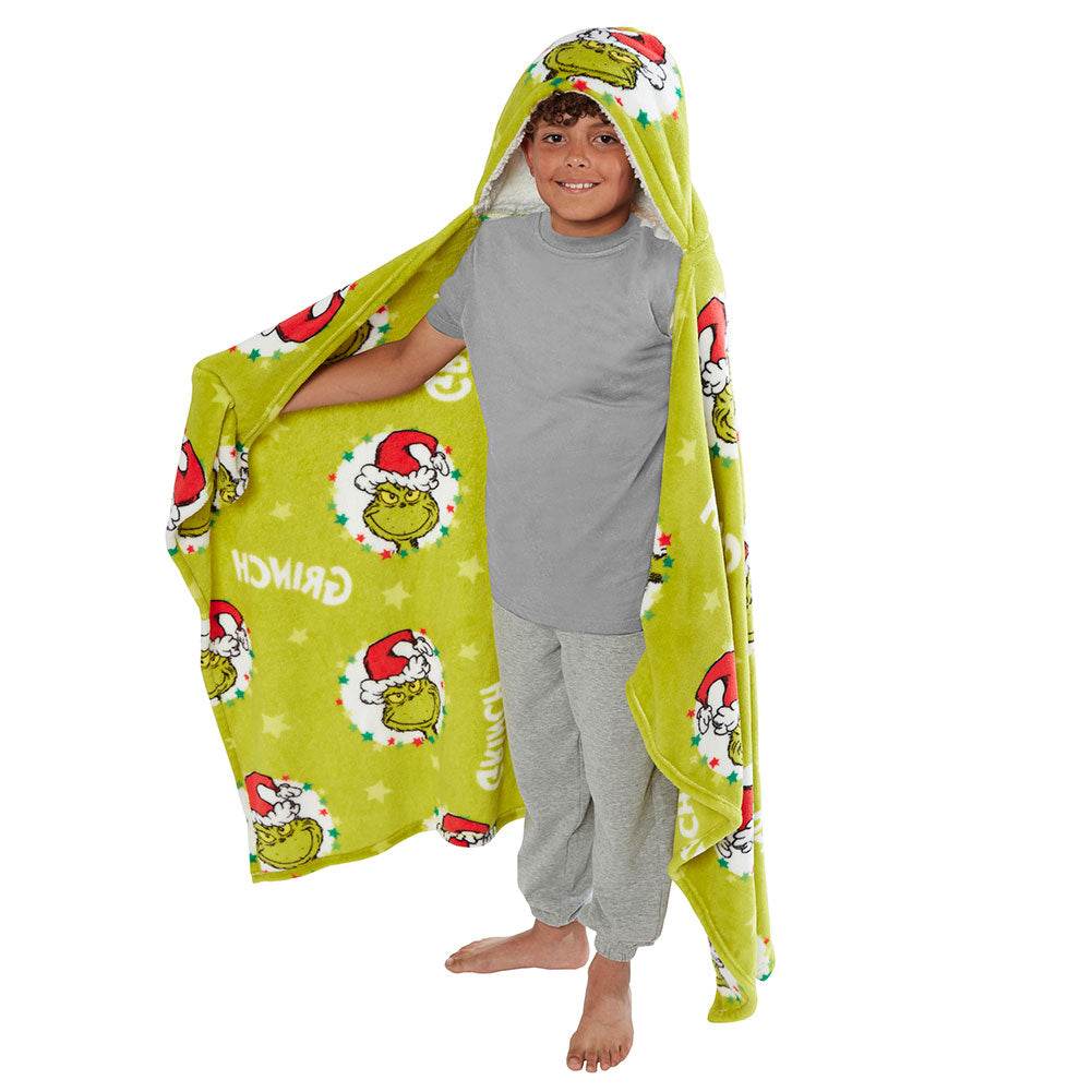 The Grinch Youths Hooded Blanket - Gift Arch