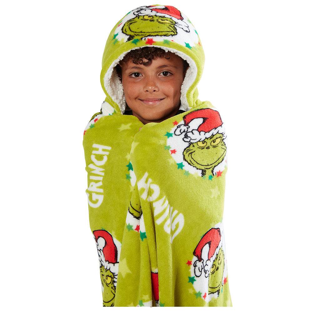 The Grinch Youths Hooded Blanket - Gift Arch