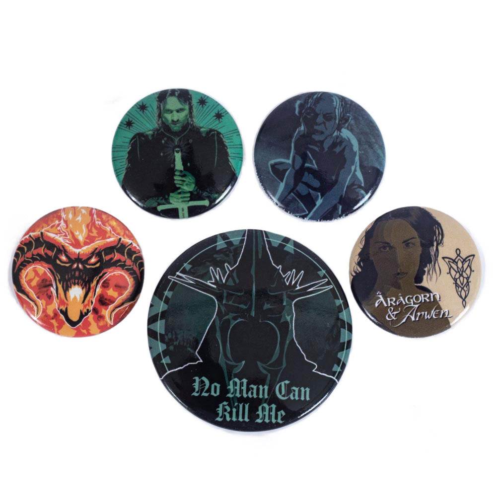The Lord Of The Rings Button Badge Set - Gift Arch