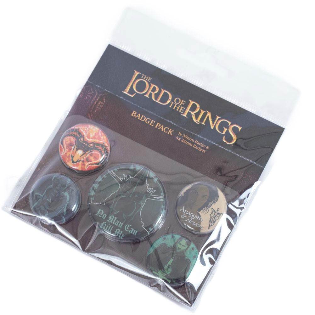 The Lord Of The Rings Button Badge Set - Gift Arch