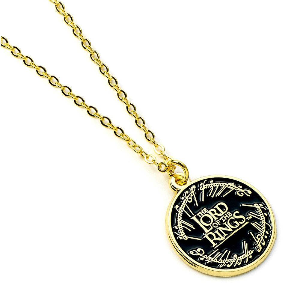 The Lord Of The Rings Gold Plated Necklace Logo - Gift Arch