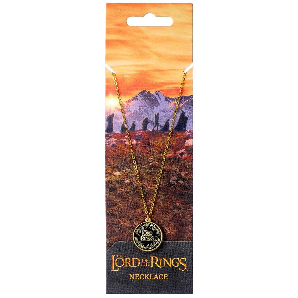The Lord Of The Rings Gold Plated Necklace Logo - Gift Arch