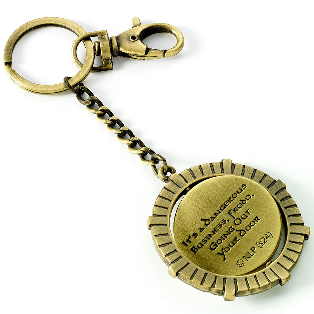 The Lord Of The Rings Hobbit Door Spinner Keyring - Gift Arch