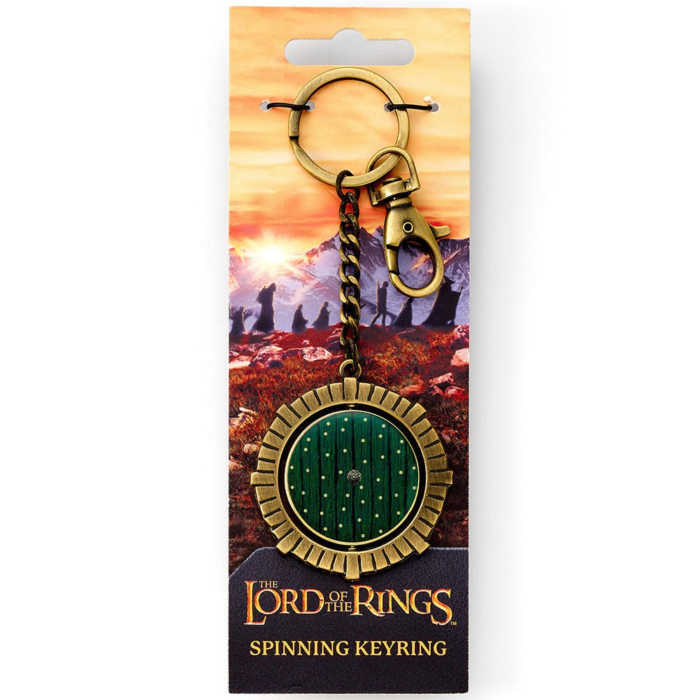 The Lord Of The Rings Hobbit Door Spinner Keyring - Gift Arch