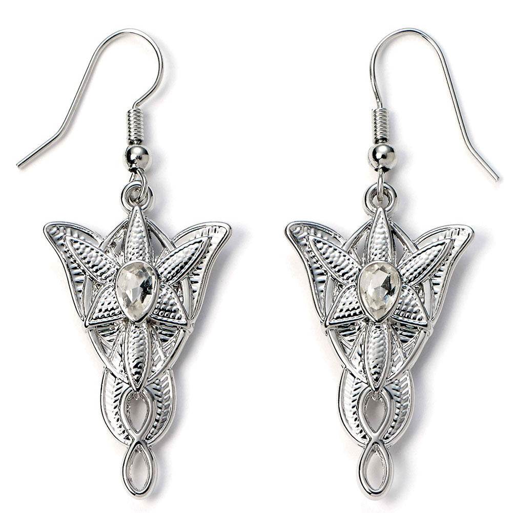 The Lord Of The Rings Silver Plated Evenstar Hook Earrings - Gift Arch