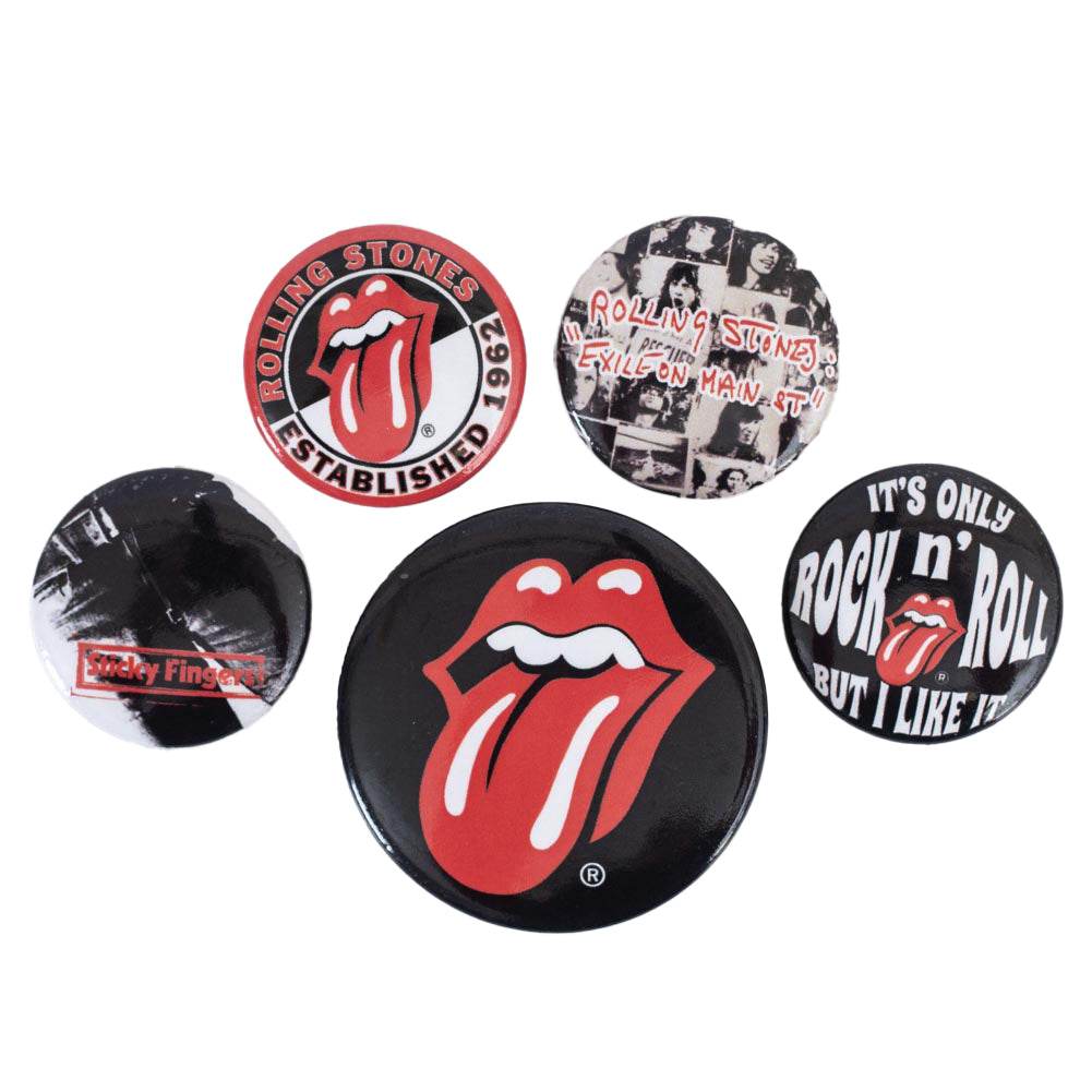 The Rolling Stones Classic Button Badge Set - Gift Arch