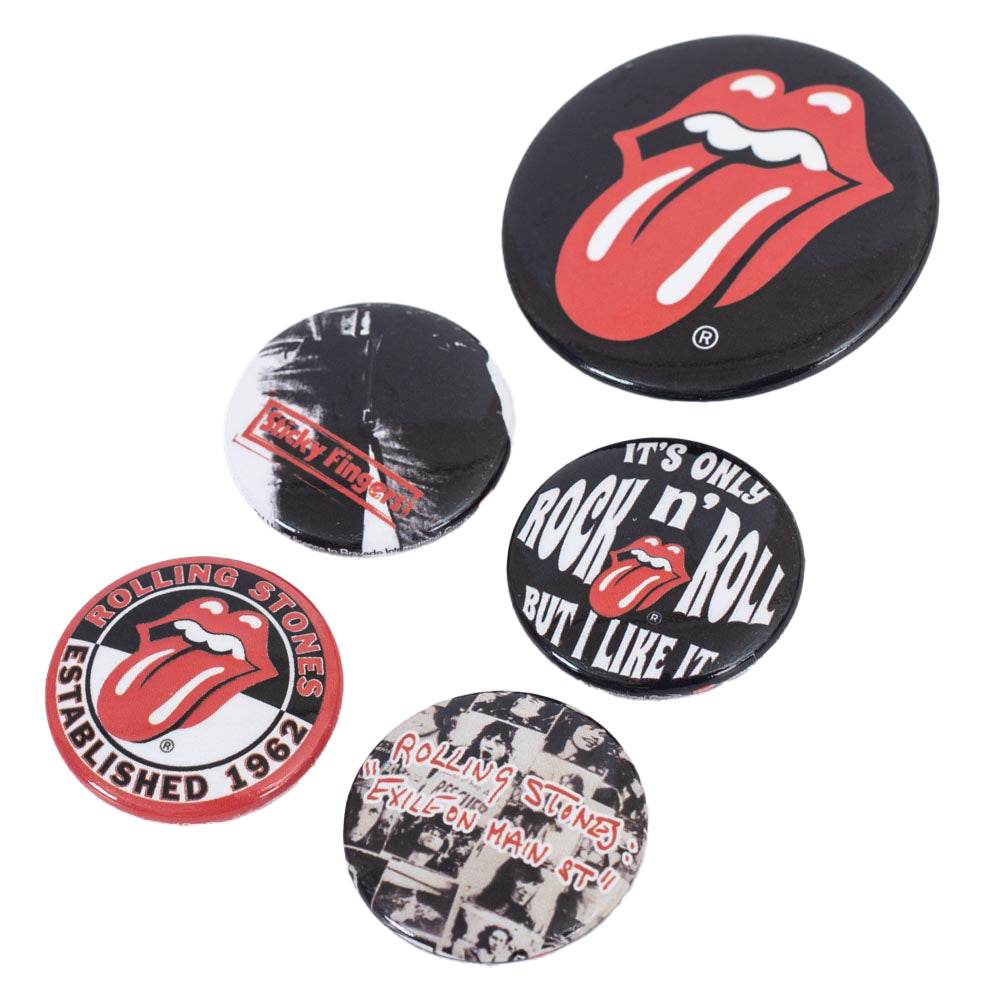 The Rolling Stones Classic Button Badge Set - Gift Arch