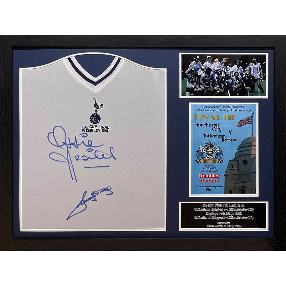 Tottenham Hotspur FC 1981 Ardiles & Villa Signed Shirts (Dual Framed) - Gift Arch