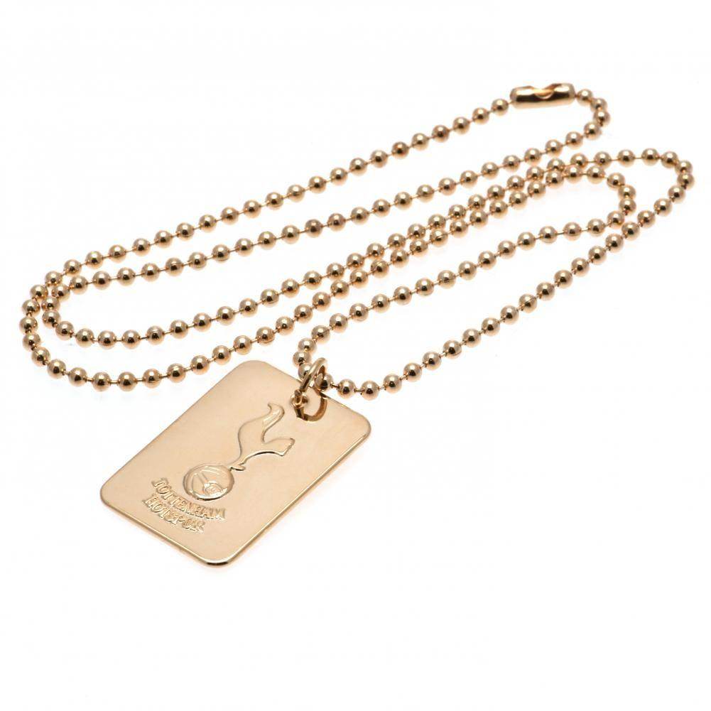 Tottenham Hotspur FC Gold Plated Dog Tag & Chain - Gift Arch